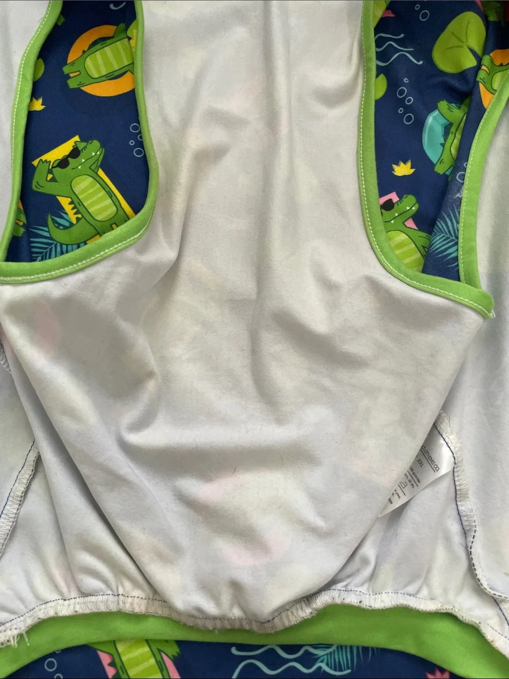 Cute Alligator Print Dog Hoodie - Navy & Green